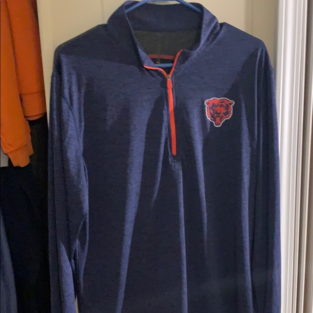 Chicago bears 3/4 zip pullover